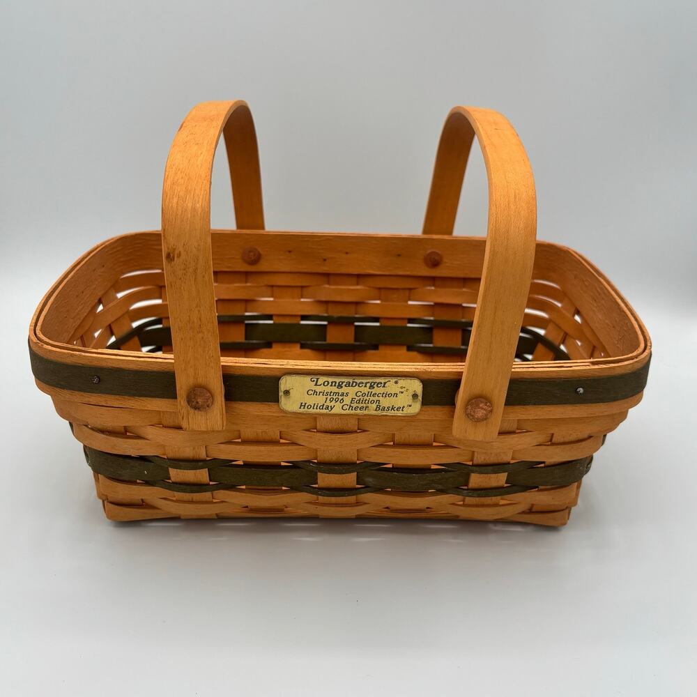 Longaberger 1996 Christmas Collection Holiday Cheer Basket - Green